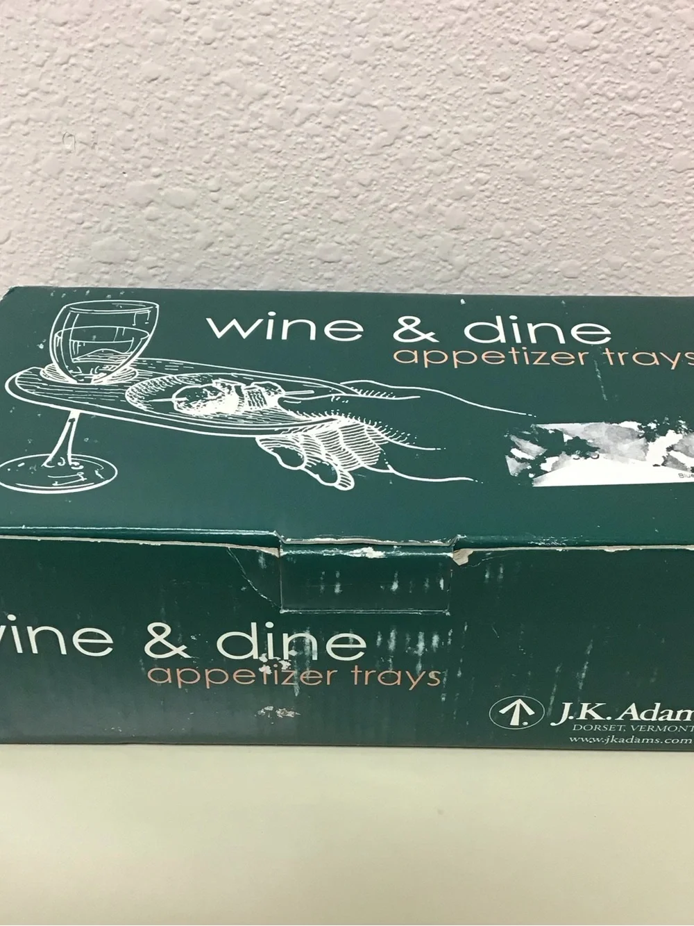 NEW J.K. Adams Co Wine and Dine Appetizer Trays (Set of 4)